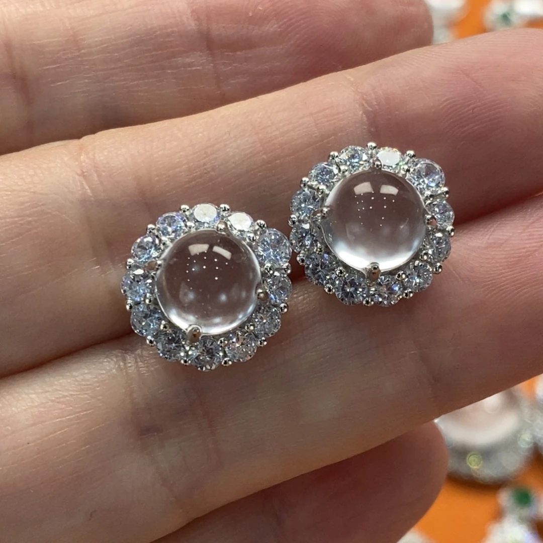 石英质玉吊坠(不含链)银S925镶嵌