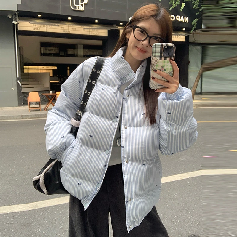 【501】短款立领棉服棉衣女2024冬季新款韩版加厚面包服棉袄外套