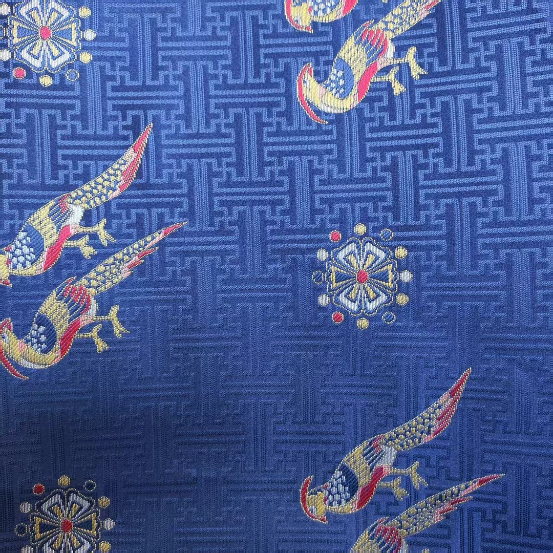 小鸟提花服装面料