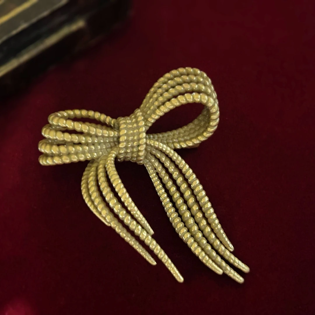 铜合金胸针 4304西洋中古风 vintage复古做旧蝴蝶结胸针