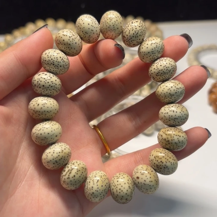 手串星月菩提1512老刀型苹果珠单圈带阴皮