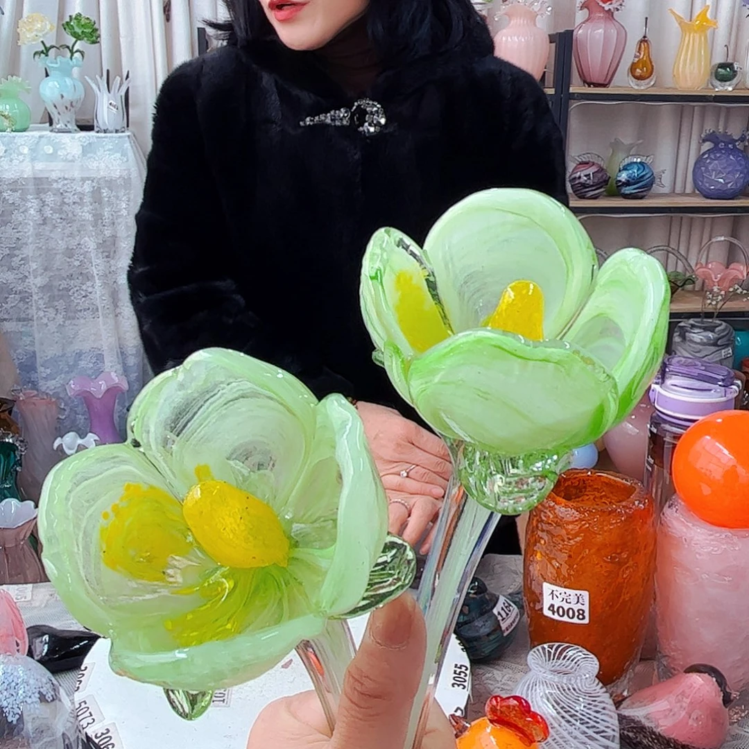 桃花2朵家悦琉璃工艺品福利