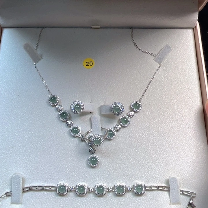 翡翠未镶嵌颈饰卡5+晴底套装20