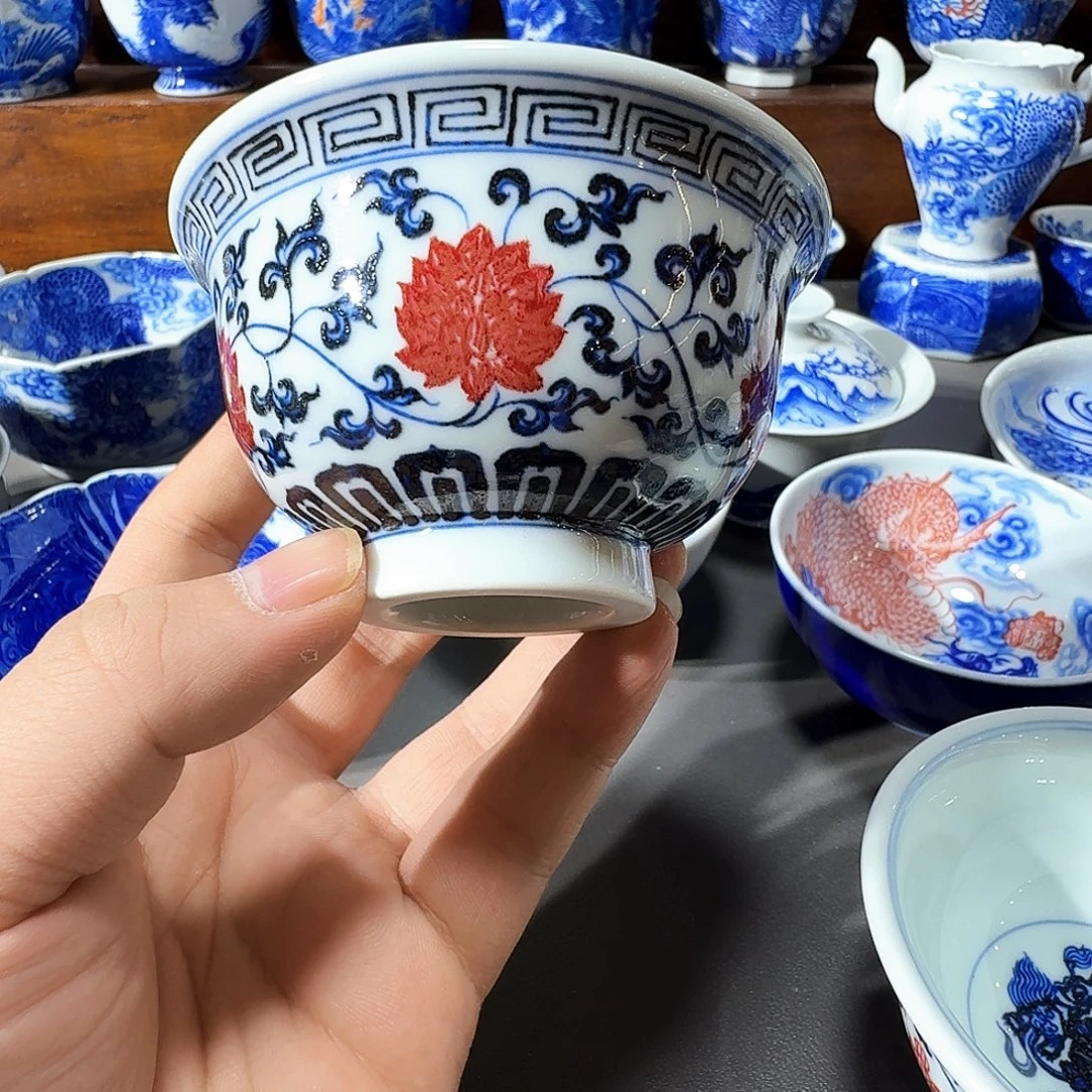 洋***紫泥塑主人杯手工手绘