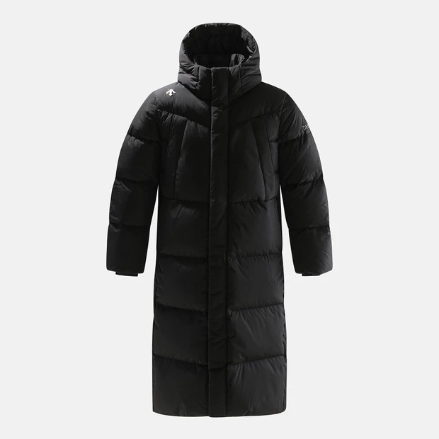 DESCENTE/迪桑特正品25年新款长款鹅绒外套保暖户外连帽羽绒服