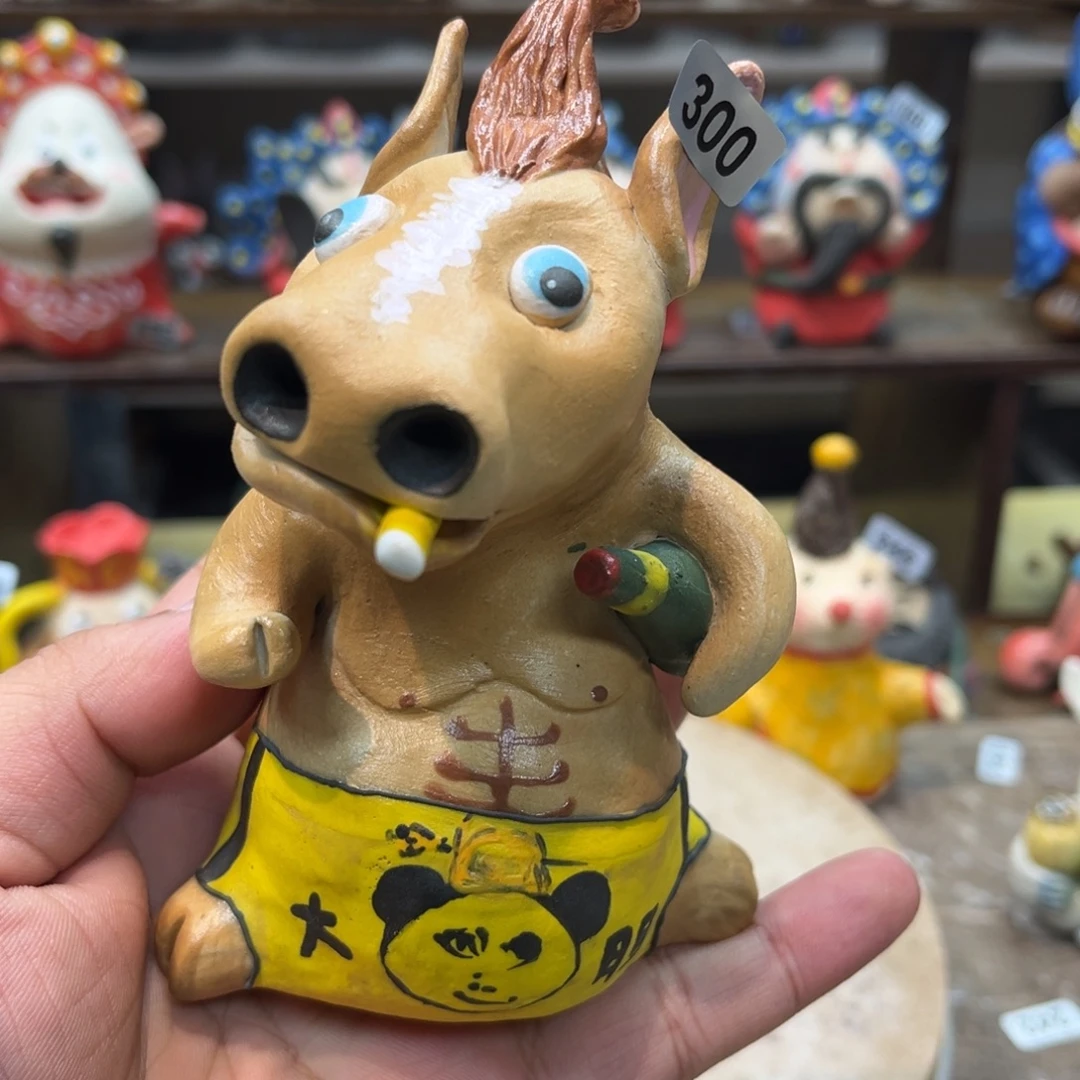 摆件纯手工抽象陶瓷摆件300