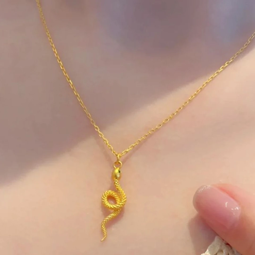 灵蛇项链女小众设计ins简约显白蛇形锁骨链高级感颈链