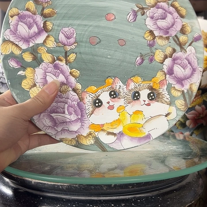 用***1满38包邮 景德镇手绘花盆