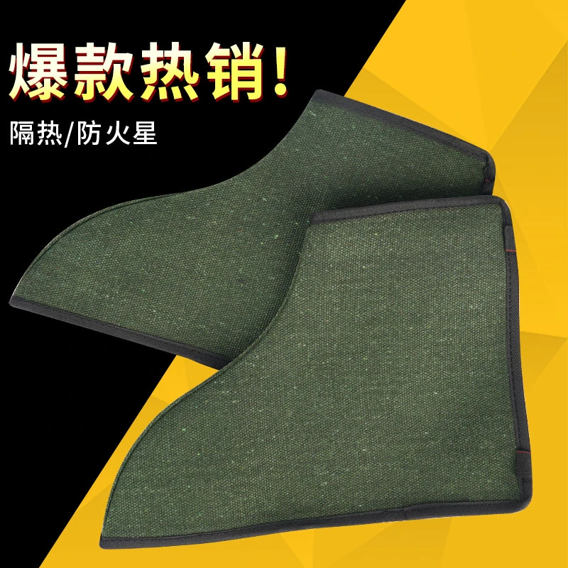 电焊护脚套劳保帆布防火星防烫护腿套护脚罩焊工脚脖布焊接护脚盖