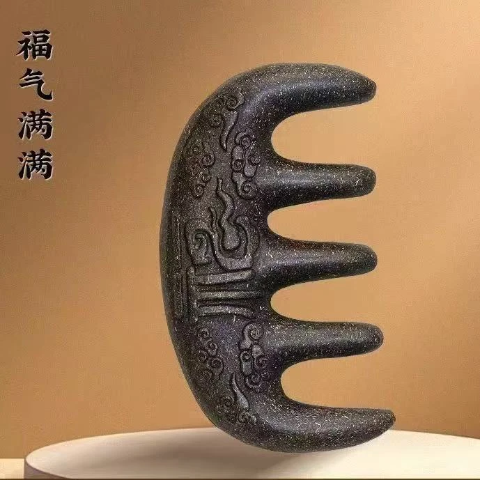 古法何首乌梳头皮梳子古方合香梳经络梳男女通用按摩工具中药手串