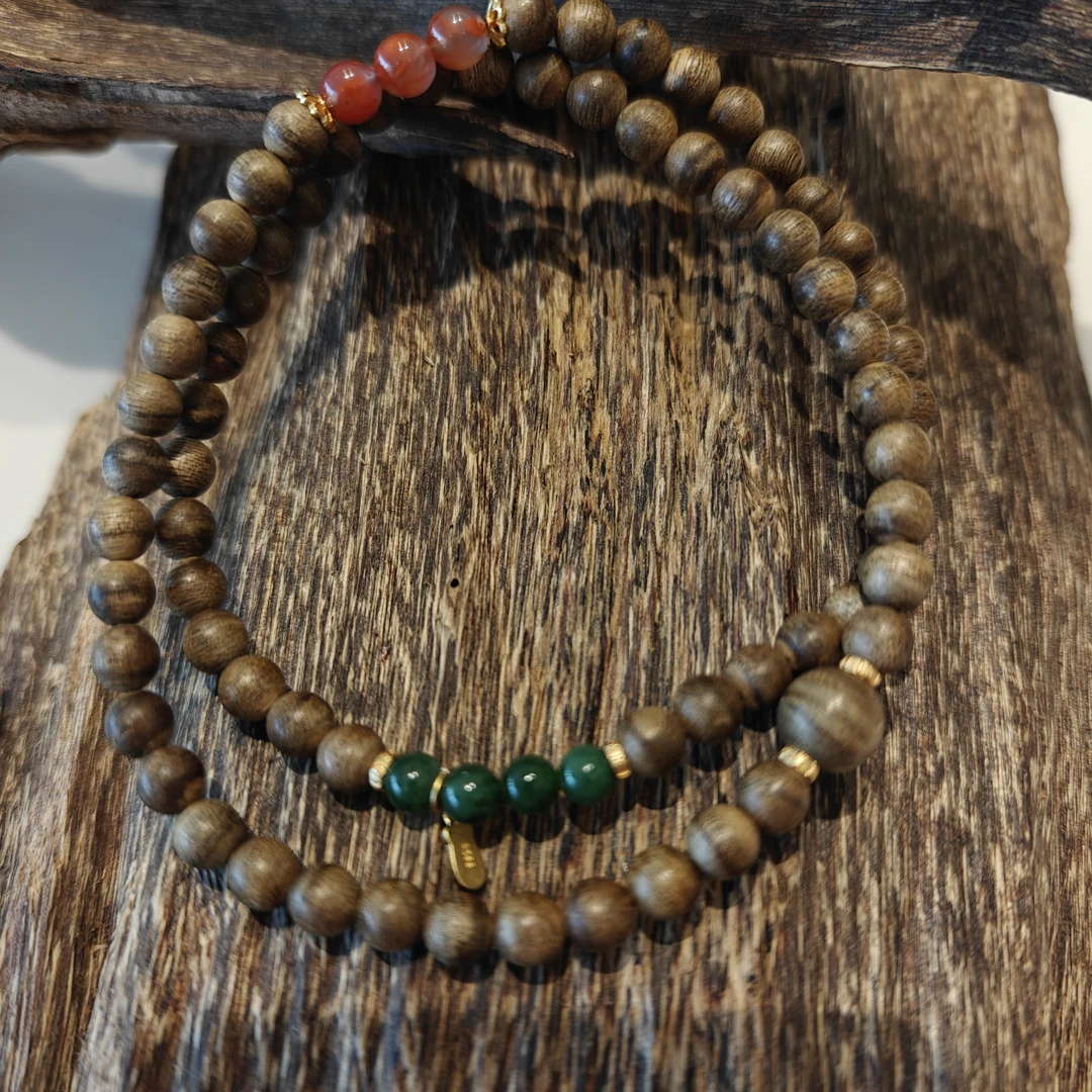 RASSIYAT 沉香AA032【贵气款】6mm小米珠三圈沉香手串多样性发其一