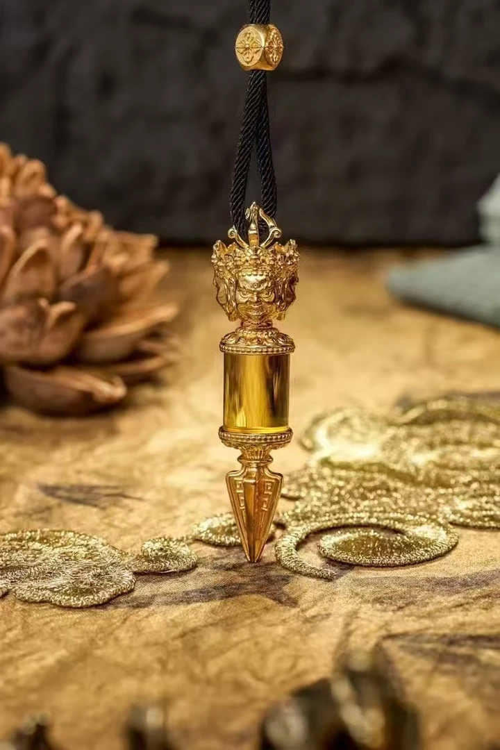 【钰荟琥珀】墨西哥蓝珀纯净水 金刚橛 大黑天和金刚橛组合原版