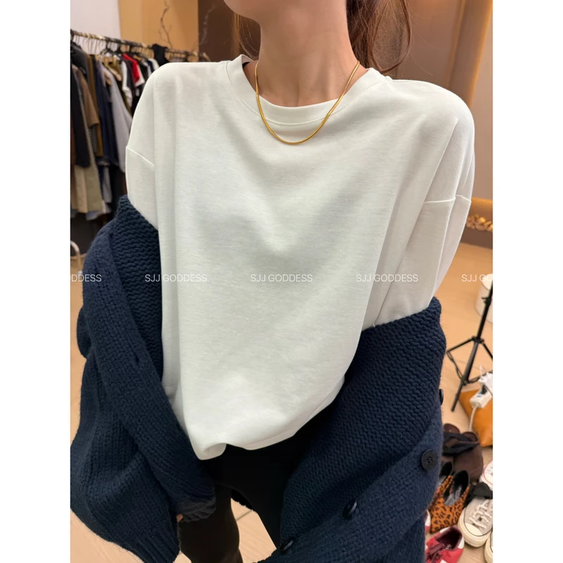 【娇娇私服定制】新款休闲简约百搭宽松短袖T恤(衣长70)92125#