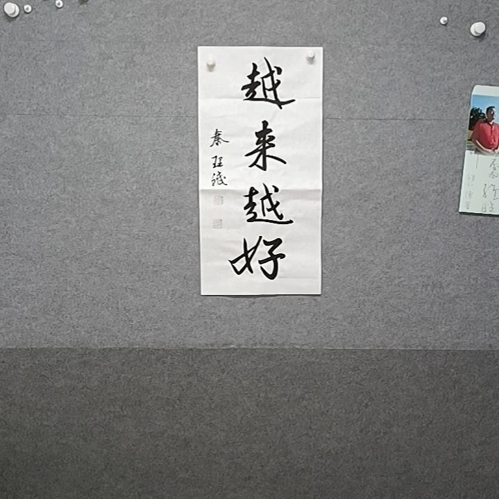 书法越来越好，是四尺四开书法啊，小品啊