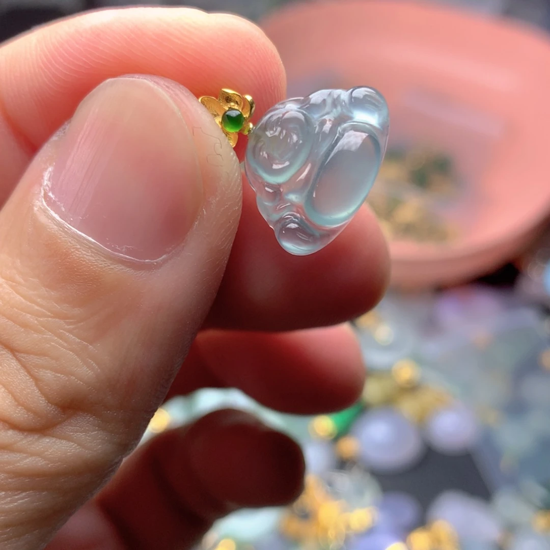 【闪购商品】翡翠18K金镶嵌颈饰翡翠