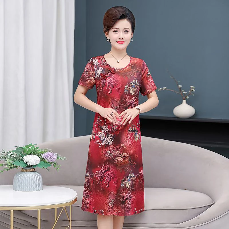 母亲节福利2003连衣裙气质大码妈妈装显瘦