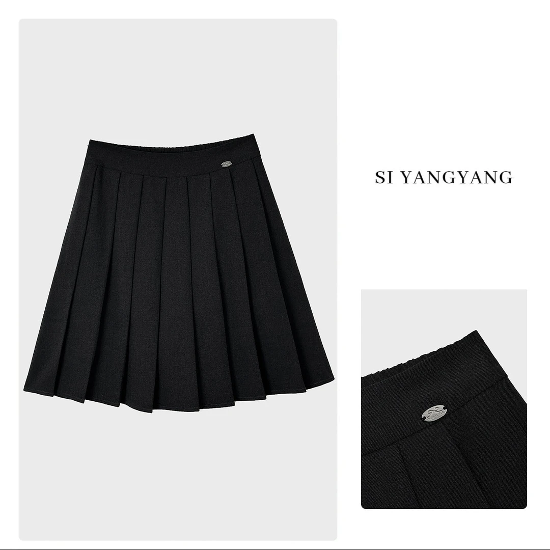 SIYANG抗皱TR混纺悬垂感春季新款气质半裙BQ502A021SYY