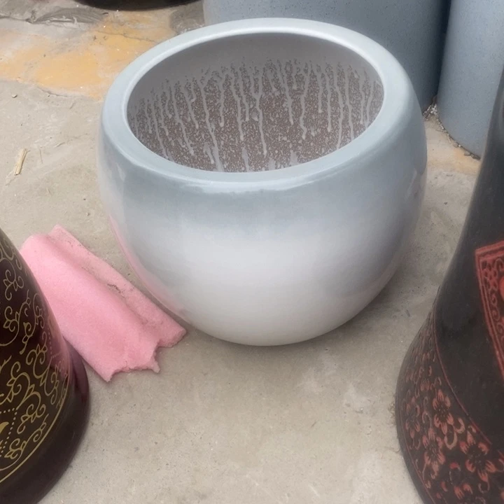 渐变青球盆大号口28/25