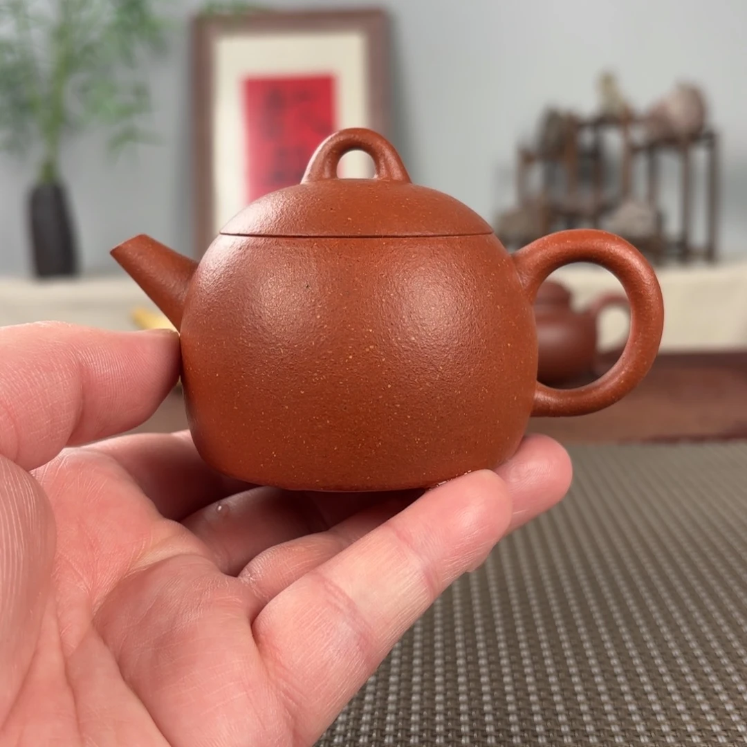 紫砂茶壶萧****帘微瑕黄龙山原矿紫砂壶