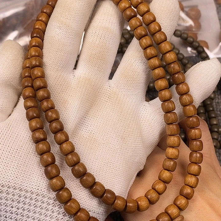 檀香木手串/手链老山檀香沙皮供奉老料6/7/108沉水