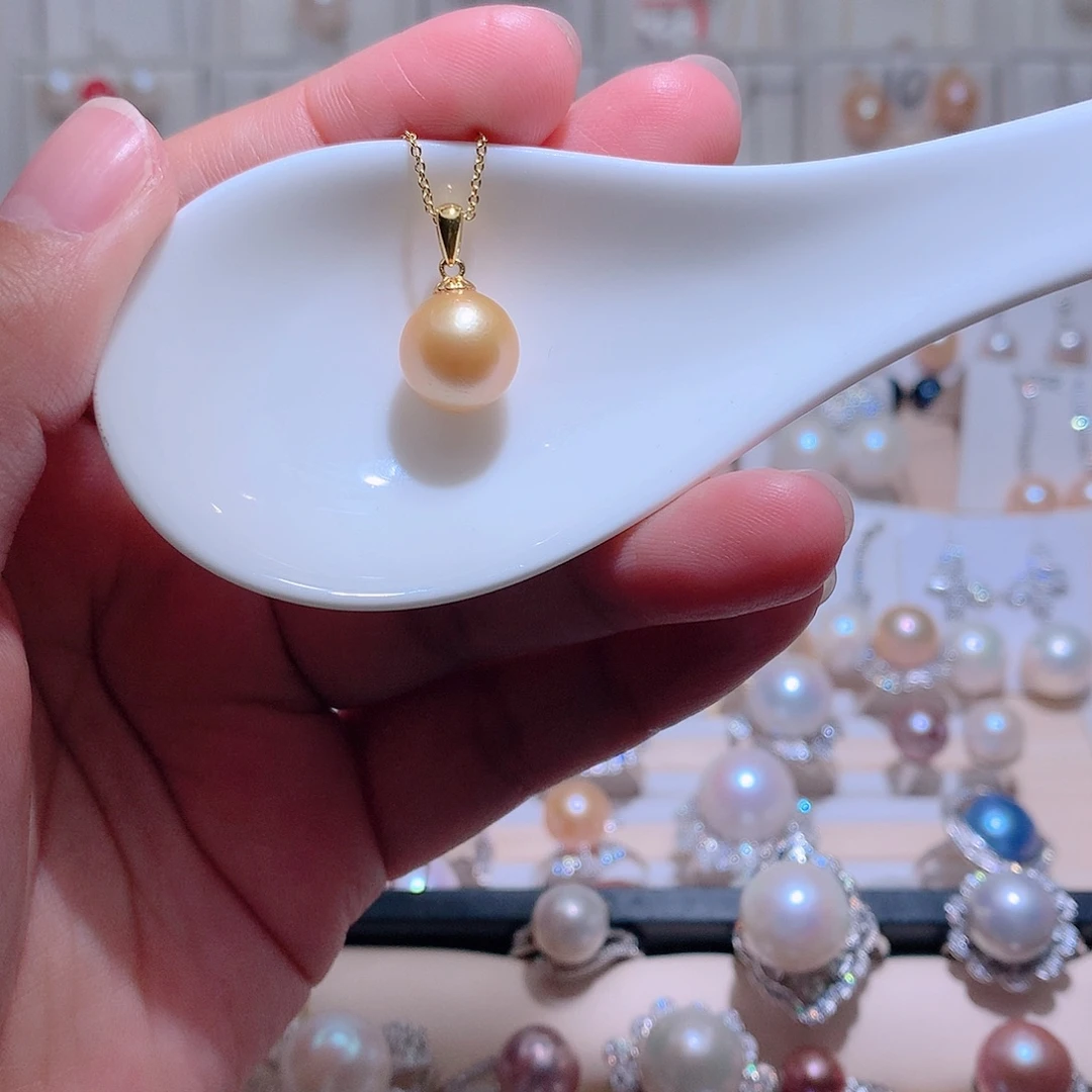 淡水珍珠吊坠(赠链)银S925镶嵌CC11.2mm