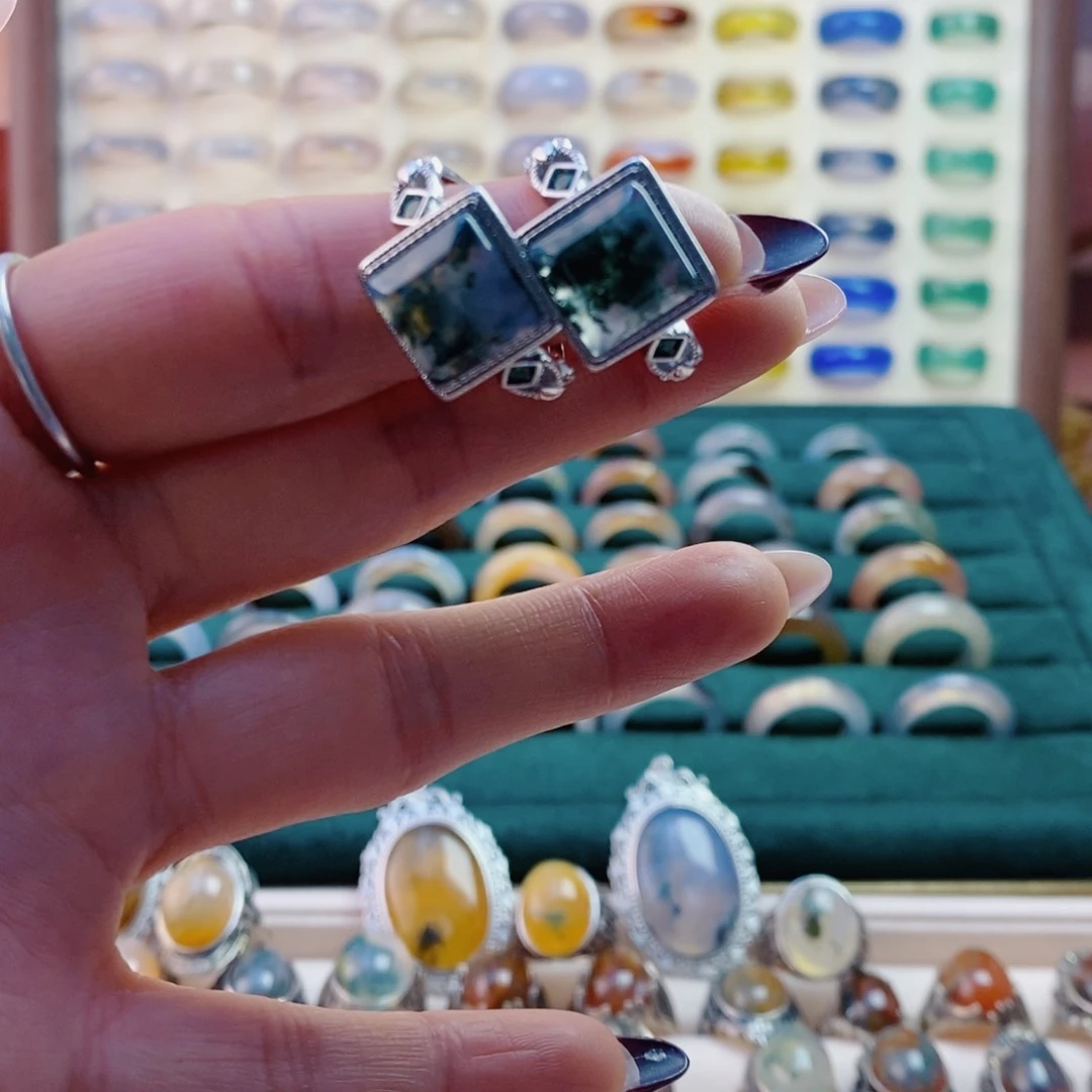 玛瑙/玉髓戒指未镶嵌微****