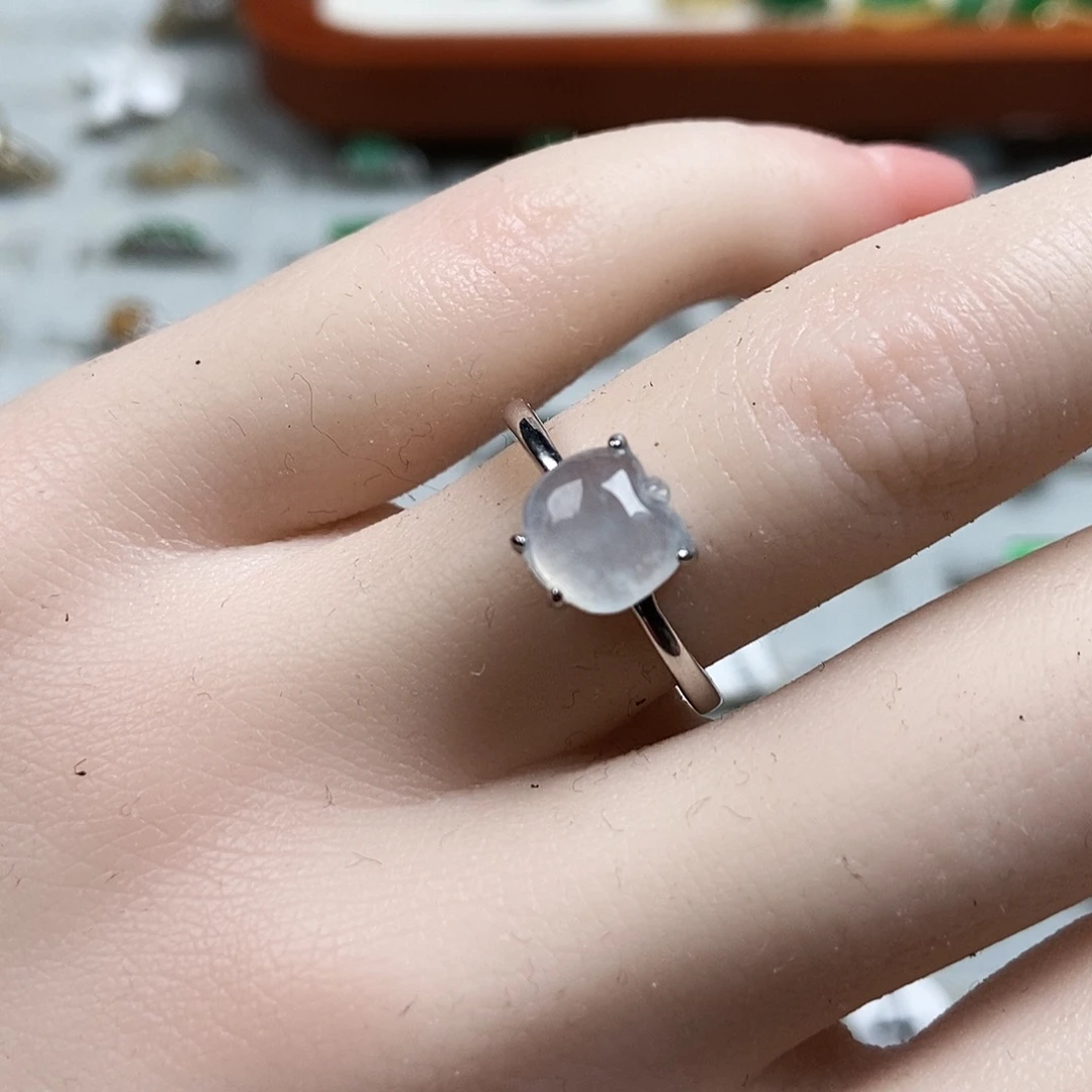 翡翠银S925镶嵌戒指1