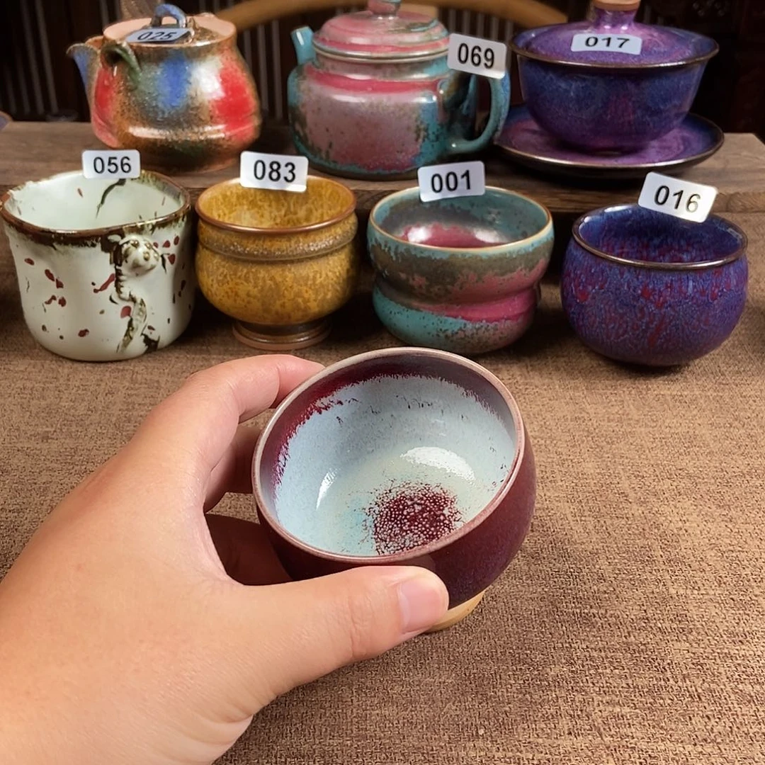 瓷片钧瓷茶壶茶具套装