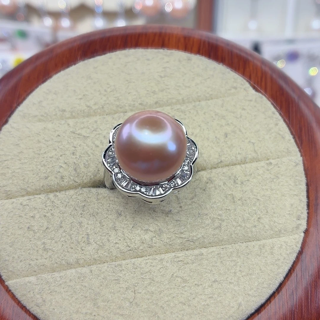 淡水珍珠合金戒指