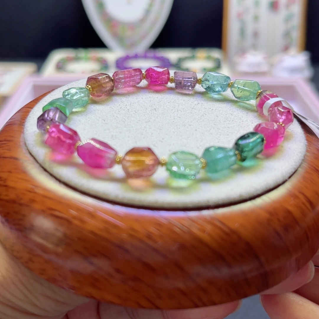 手链未镶嵌碧玺色标原石