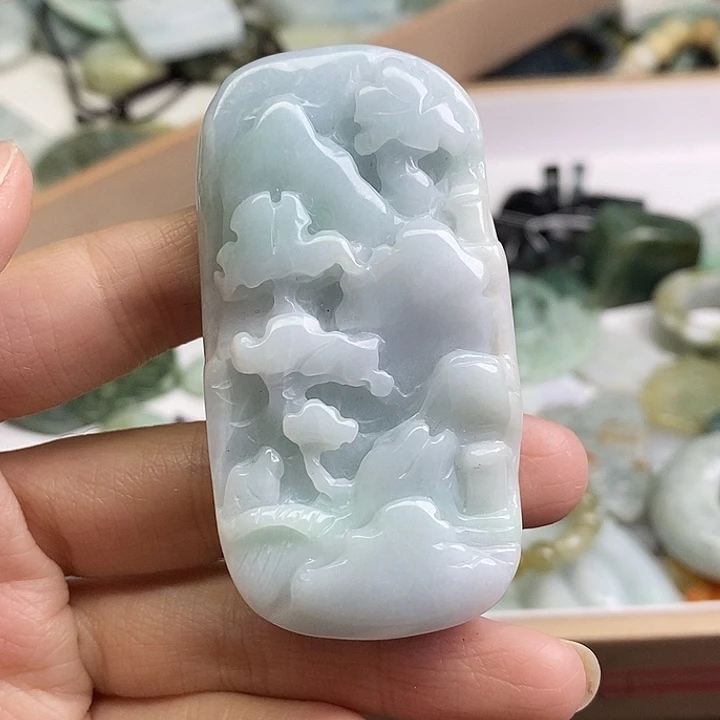 富***儿翡翠未镶嵌颈饰天然翡翠