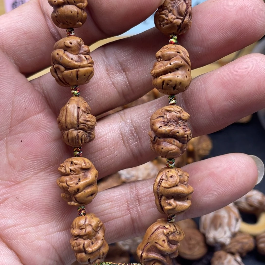 戈***高核桃手串/手链桃核雕刻十二生肖
