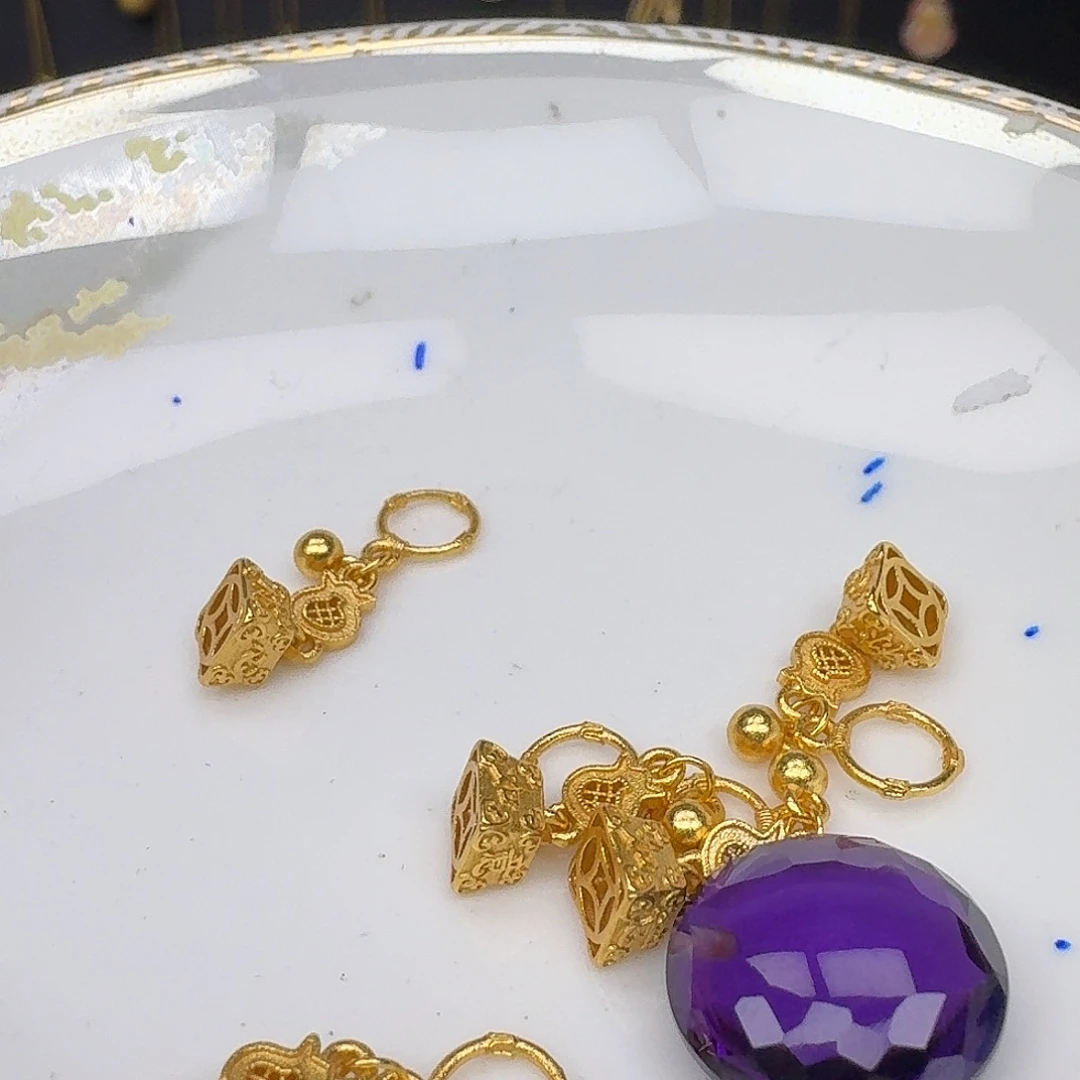 颈饰紫晶银S925镶嵌紫水晶925镶嵌106