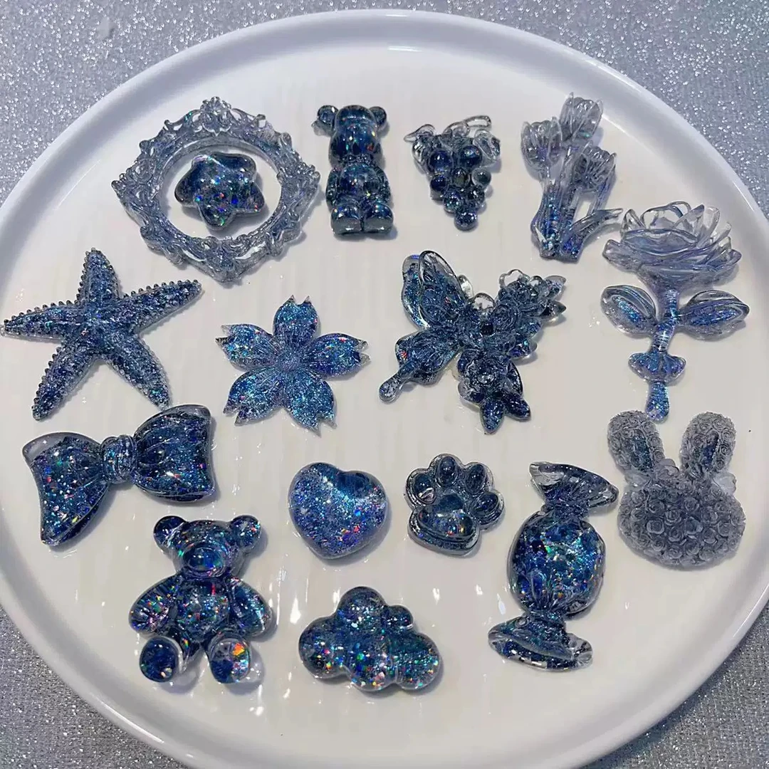 【镭射款】夜光细闪镭射黑粉银三选一