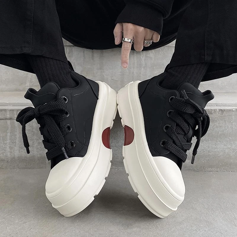 纪诗哲板鞋男款爆款2025新款厚底内增高男鞋潮流休闲百搭运