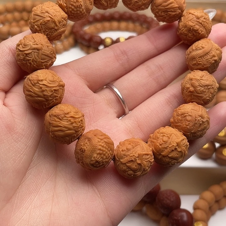 吊坠猴头核桃二等龙马关公微瑕款