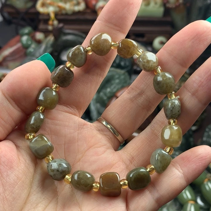 岫岩河磨玉（透闪石质玉）手把未镶嵌