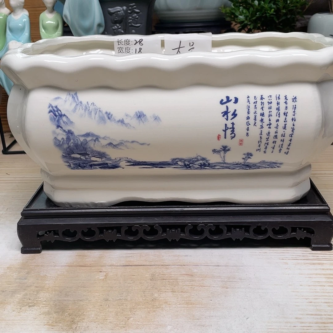 紫砂花盆陶瓷艺术花盆陶瓷