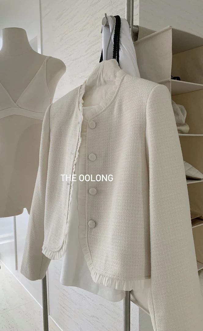 {花边小香}宽松法式气质小香风休闲简约甜美通勤外套