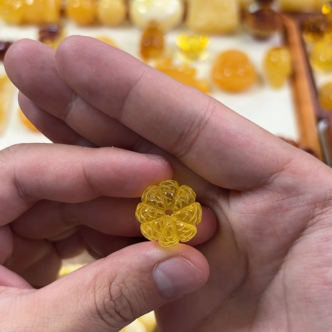 蜜蜡未镶嵌裸石橘子