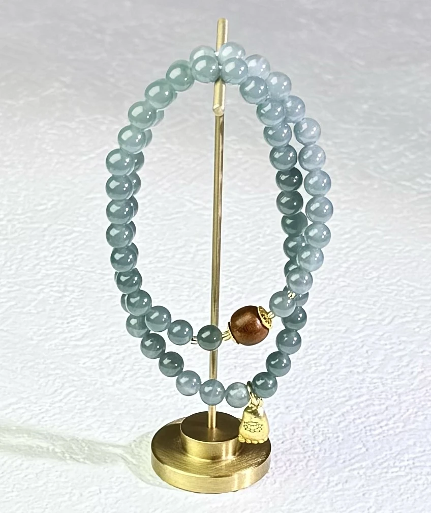 蓝水翡翠双圈手链