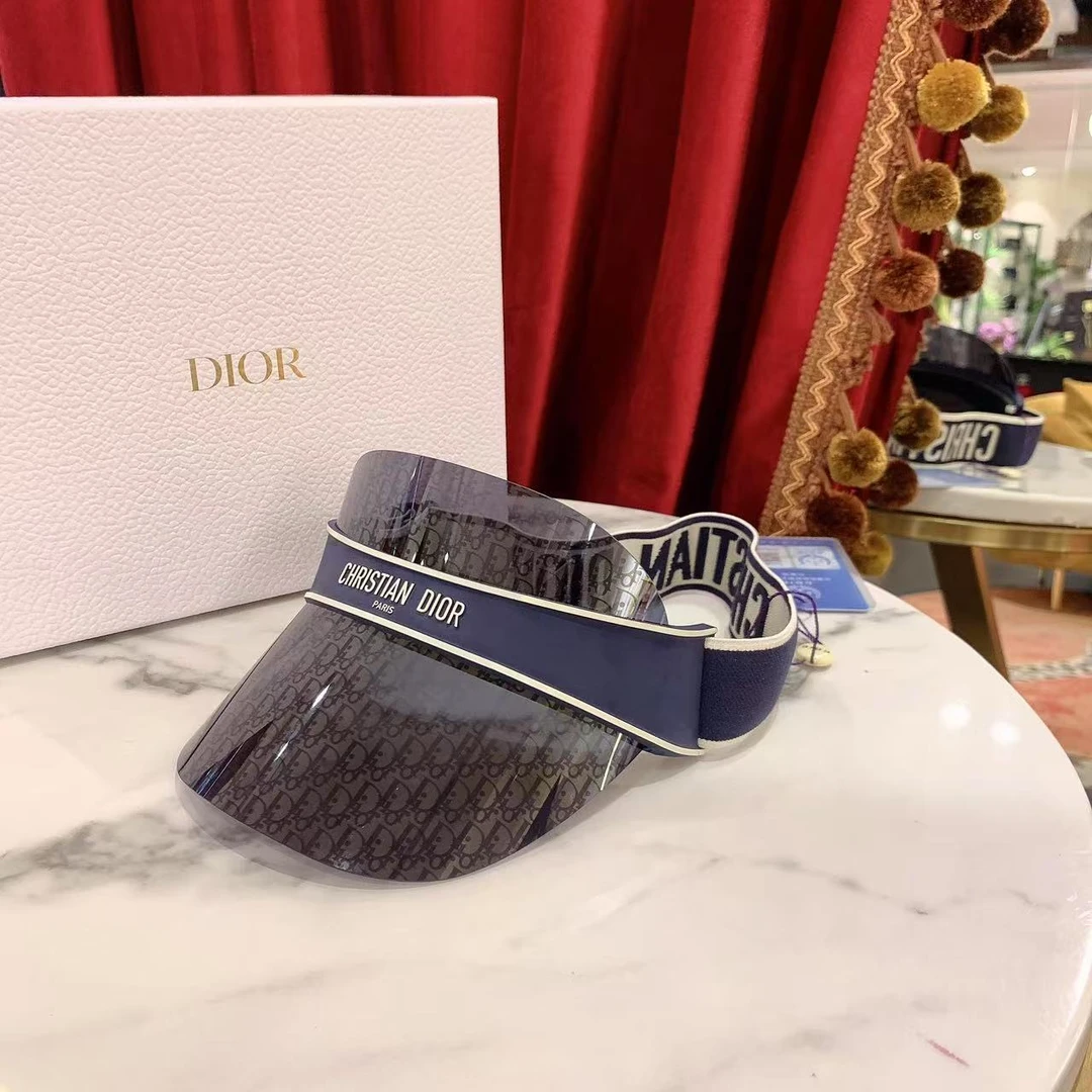 99新 DIOR/迪奥 GGS迪奥蓝色遮阳帽64512277