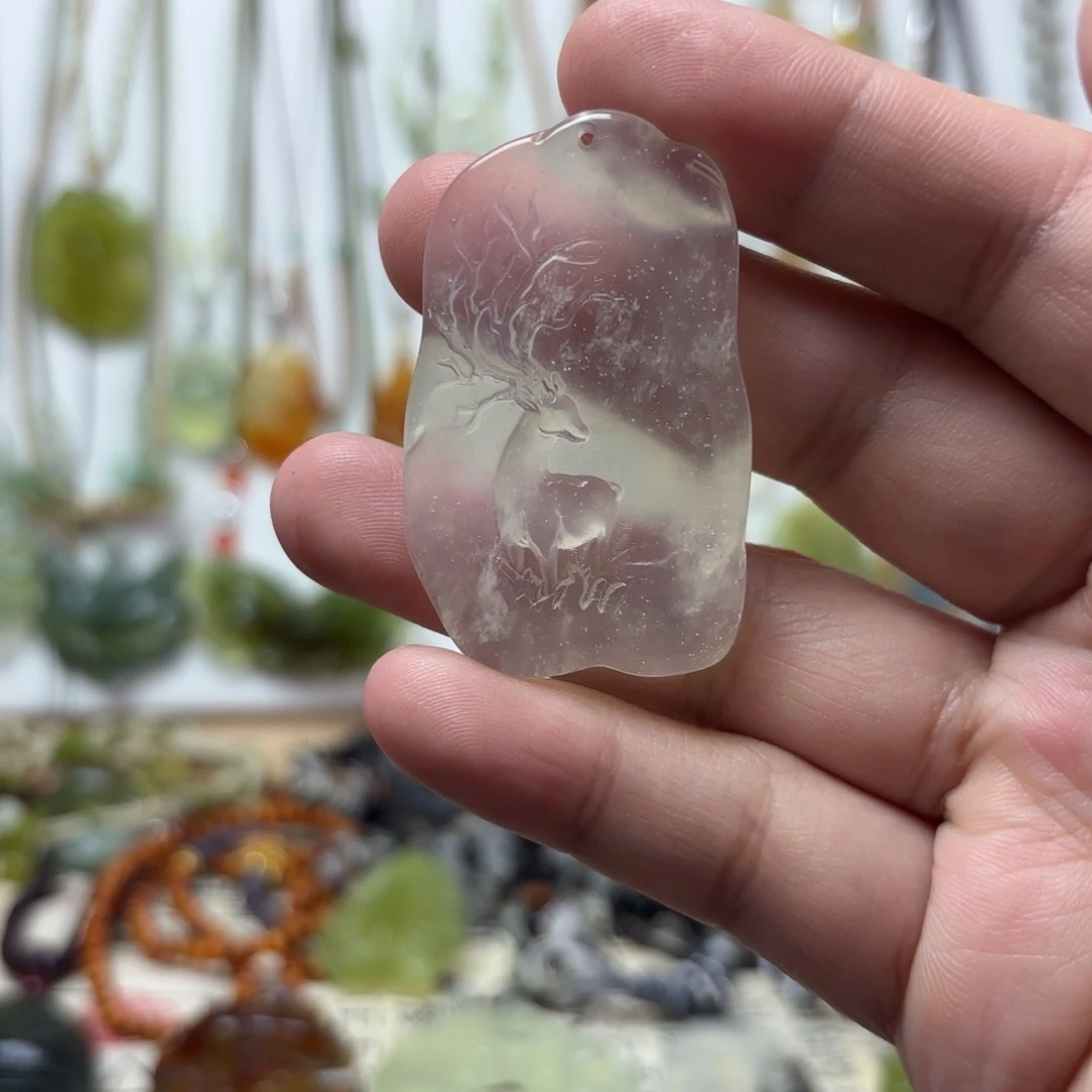 蛇纹石玉合金颈饰