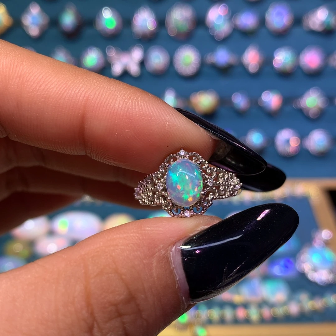 欧泊银S925镶嵌戒指款