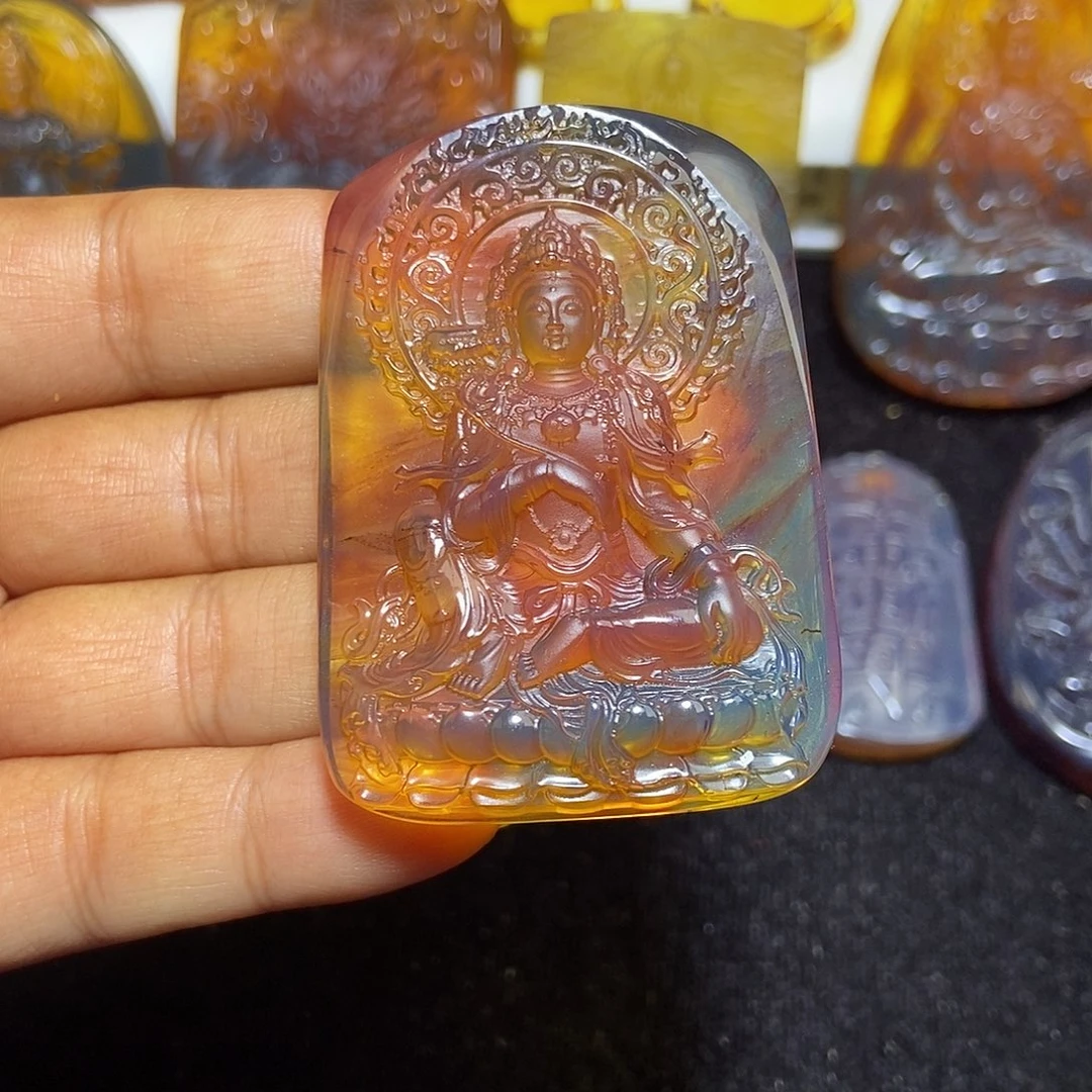 琥珀未镶嵌颈饰缅甸天然琥珀吊坠