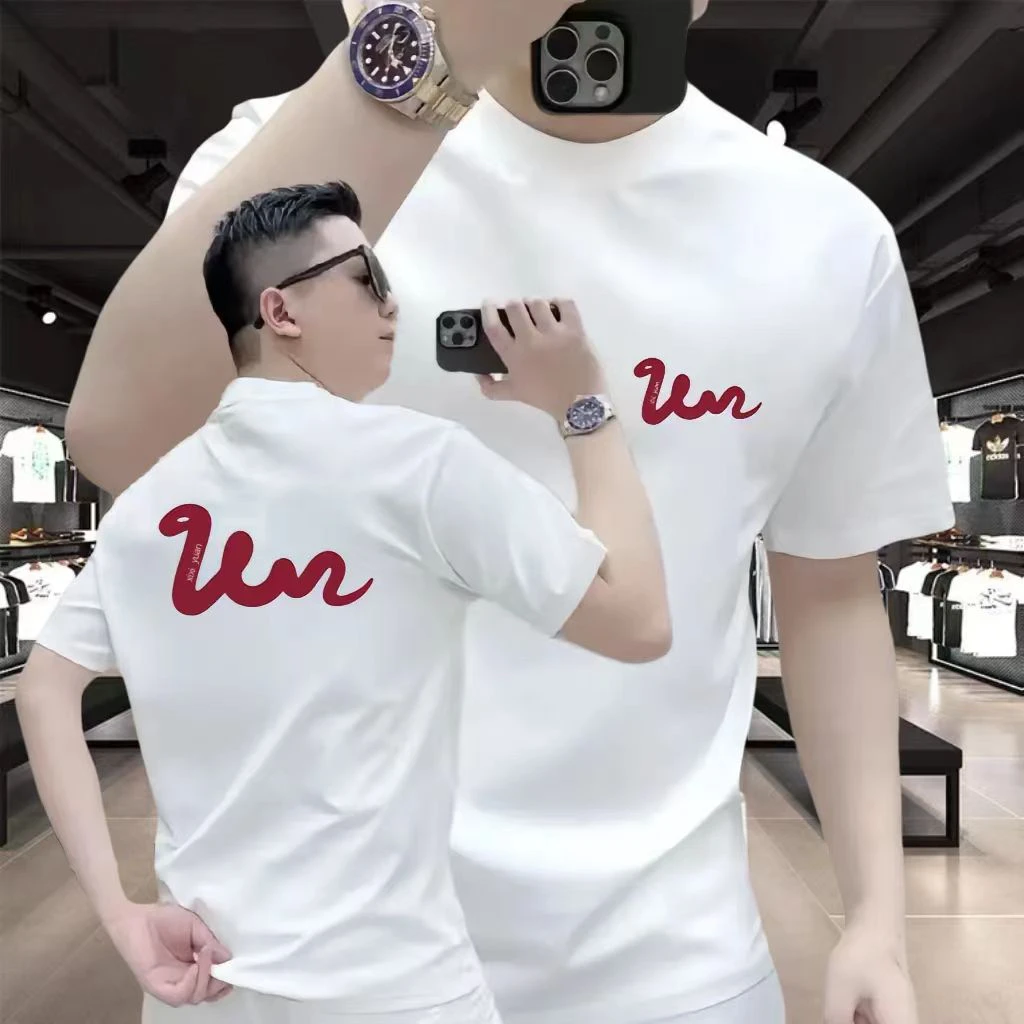 重磅纯棉男版新款潮牌短袖打底衫时尚百搭圆领男上衣男士休闲