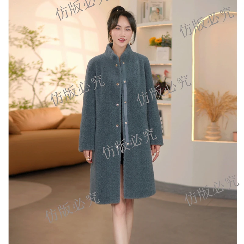 【优莎】6627时尚穿搭女装休闲羊毛鹅绒服外套女士冬季气质百搭款