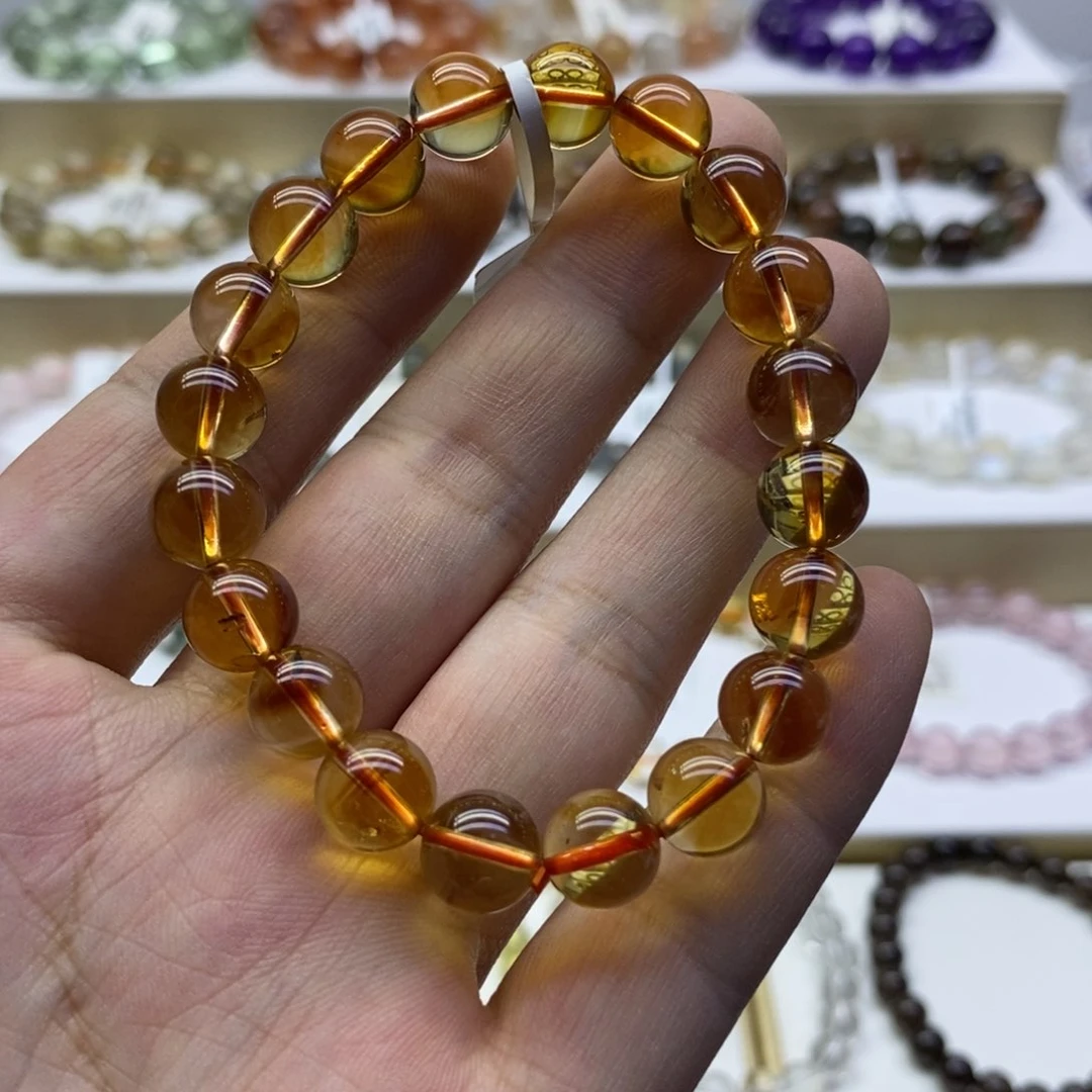 水晶手链未镶嵌黄塔晶9mm，22颗珠子