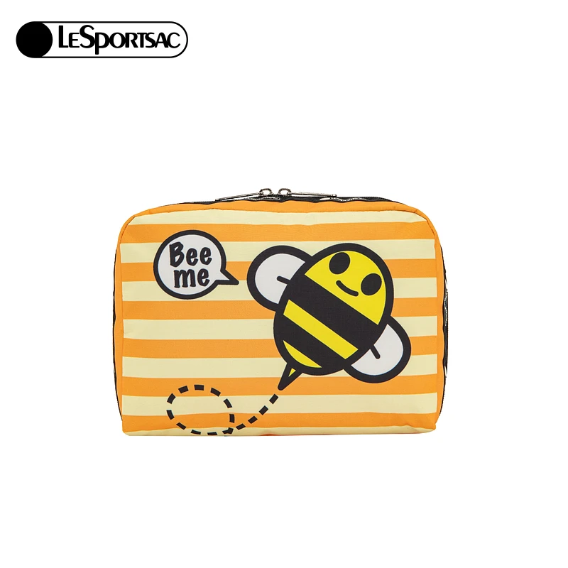 【商场同款】LeSportsac乐播诗小蜜蜂条纹便携小方包手机包7121