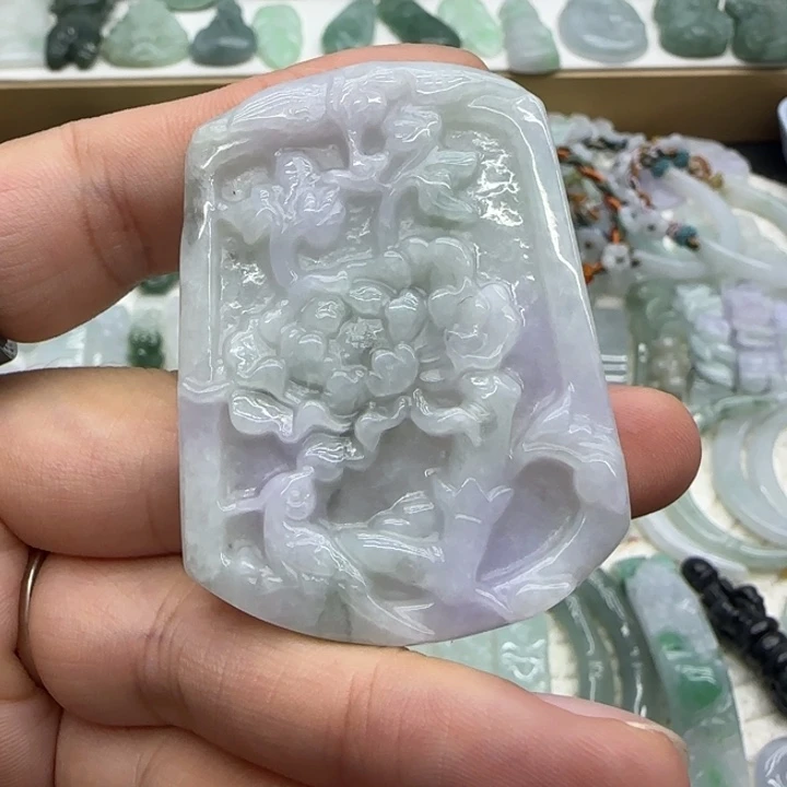 翡翠未镶嵌手链喜上眉梢